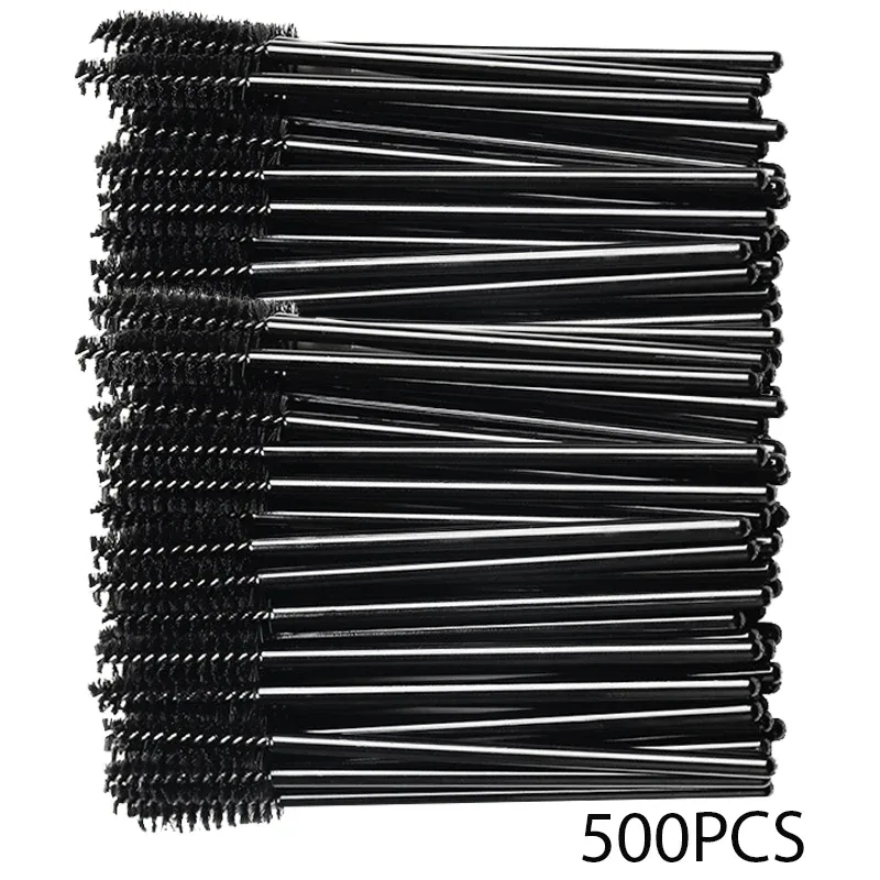 500Pcs Eyelash Brushes Eyelashes Extension Brush Mascara Wands Applicators Makeup Accessories Para sa Eyelashes Eyebrows Wholesaler