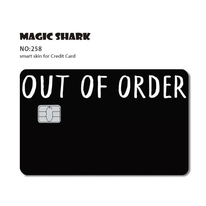 Magic Shark Dog Meme Hunter Stanks 3M מט PVC קדמי מדבקה כיסוי עור לכרטיס אשראי בנקאי