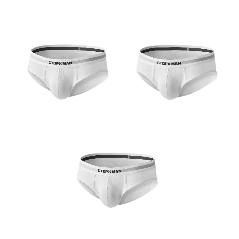 3Pak Sommer Enkeltlags Herreundertøj Lavhøjdede trusser til mænd Elastic Comfort Fit Undertrusser Ropa Interiør Hombre