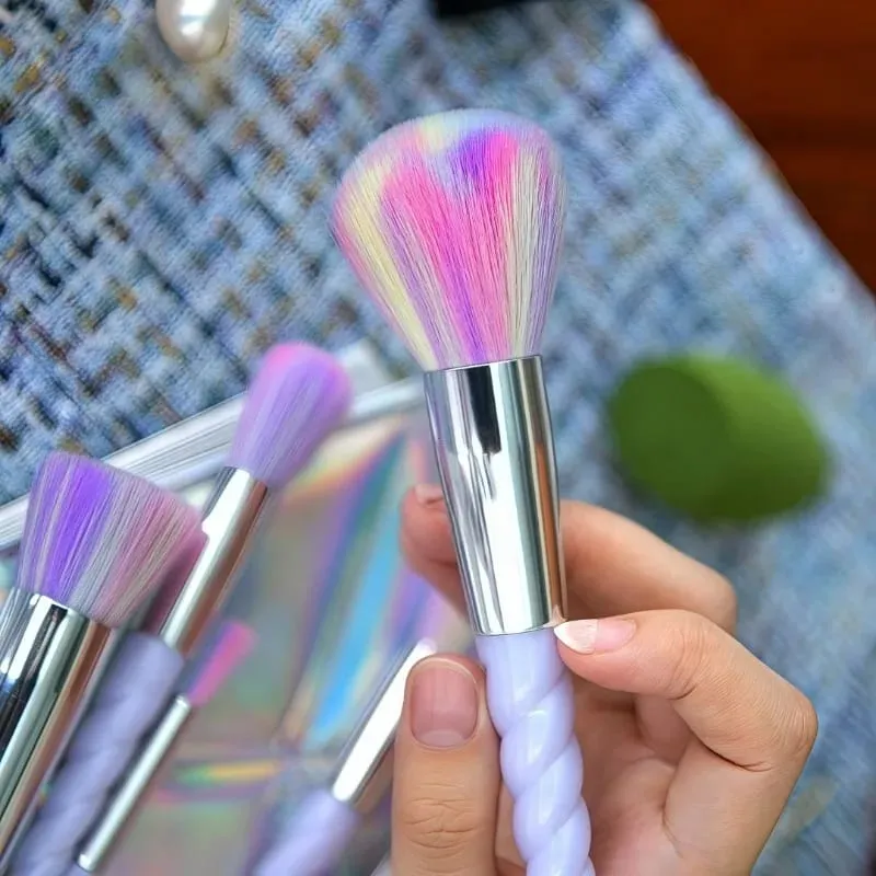 Πολύχρωμο σετ πινέλων μακιγιάζ 10 τεμαχίων Concealer πινέλα με κρυστάλλινη λαβή Εργαλεία καλλυντικών ομορφιάς Εργαλεία μακιγιάζ