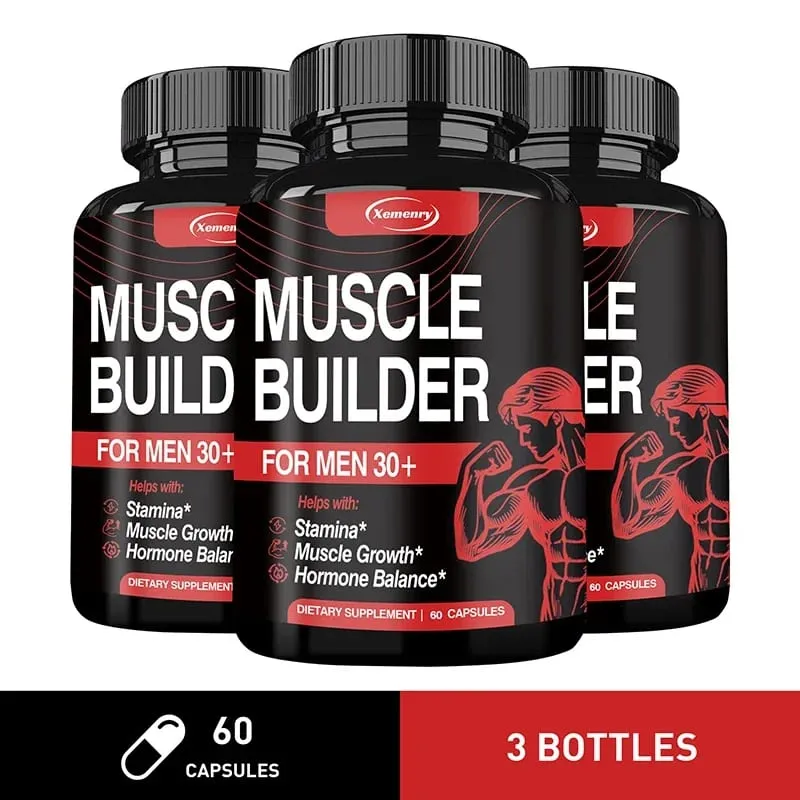 Muscle Builder férfiaknak 30 év felett – fokozza az izomerőt és az állóképességet, támogatja a hormonegyensúlyt