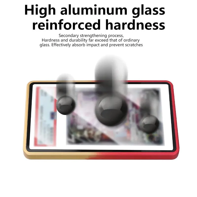 Casing Pelindung Kartu Bertingkat Aloi Aluminium Warna Gradien untuk Tempat Pajangan Bumper Kartu Perdagangan Tahan Gores UV & BGS PSA/BGS