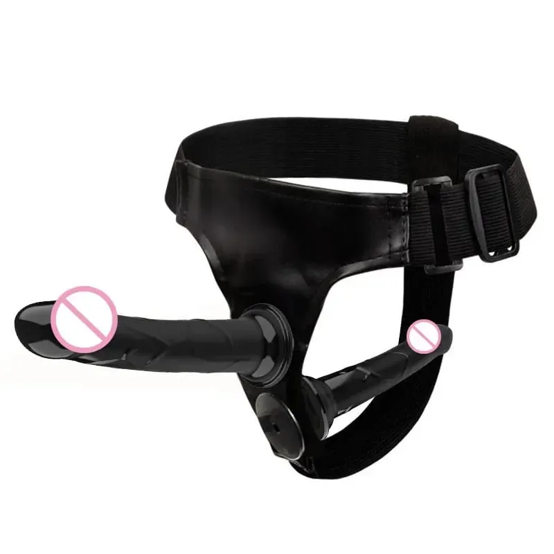 Couples Harness Strap-on with 2 Vibrations Realistic Dildos for Anal G-spot Stimulation Prostate Massager Adult Sex Toy for Wom