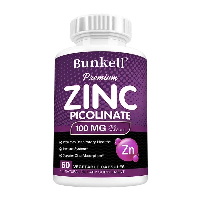 Premium Zinc Picolinate 100mg High Absorption Immune Support Respiratory Health Energy Production at Sleep Supplement