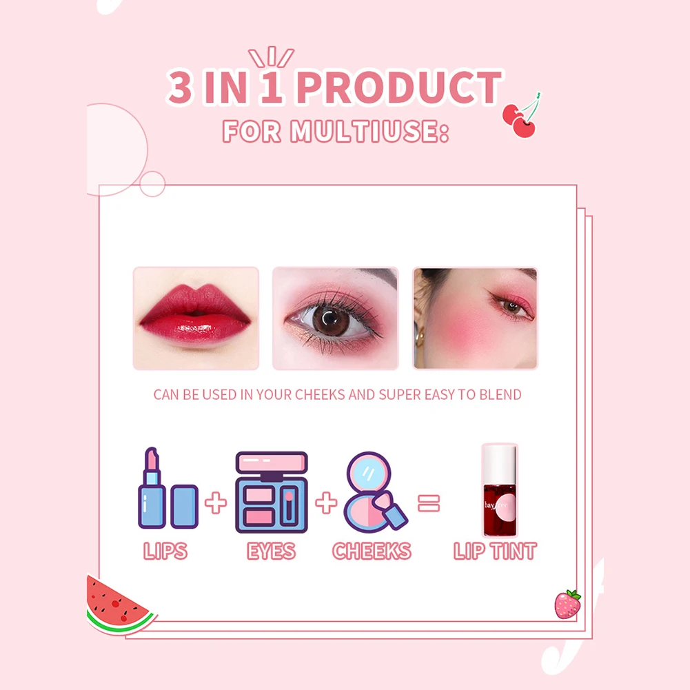 Lip Gloss Tint Μακιγιάζ Cheek Tint Blush Ενυδατικό Καθρέφτη Υγρό Κραγιόν Αδιάβροχο μακράς διάρκειας Lip Glaze Cosmetic