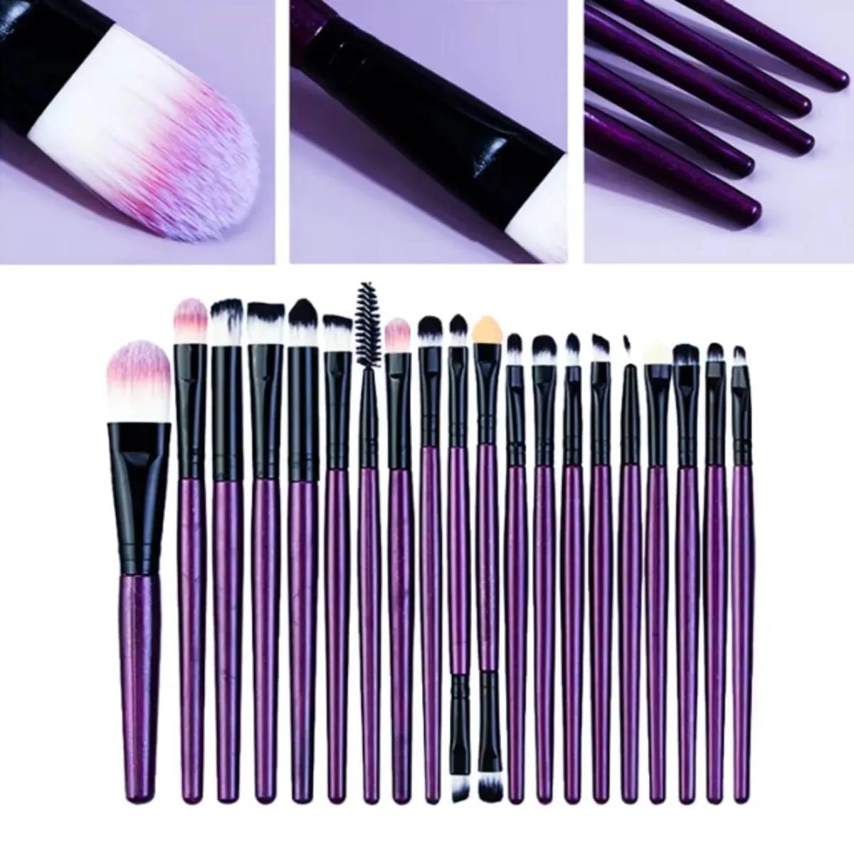 20-delige make-upborstelset Eyeliner-borstel Mengborstel Make-up kwasten voor wangen Oog Cosmetische foundationborstel Make-up kwastenset