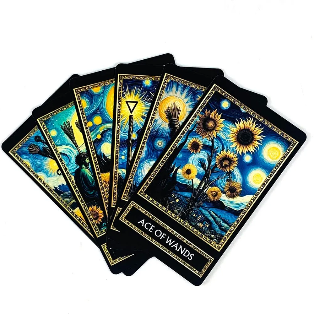 Bagong Tarot Cards A 78 Cards Deck English Version Fortune Telling Divination Deck Game Para sa Family Party Card Game Mga Regalo sa Bagong Taon