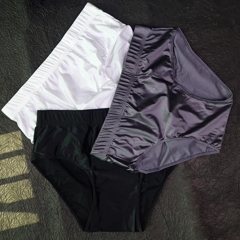 new Mens Briefs Underwear Satin-like Breathable Low-Rise Underpants Male Panties Men's glossy underwear