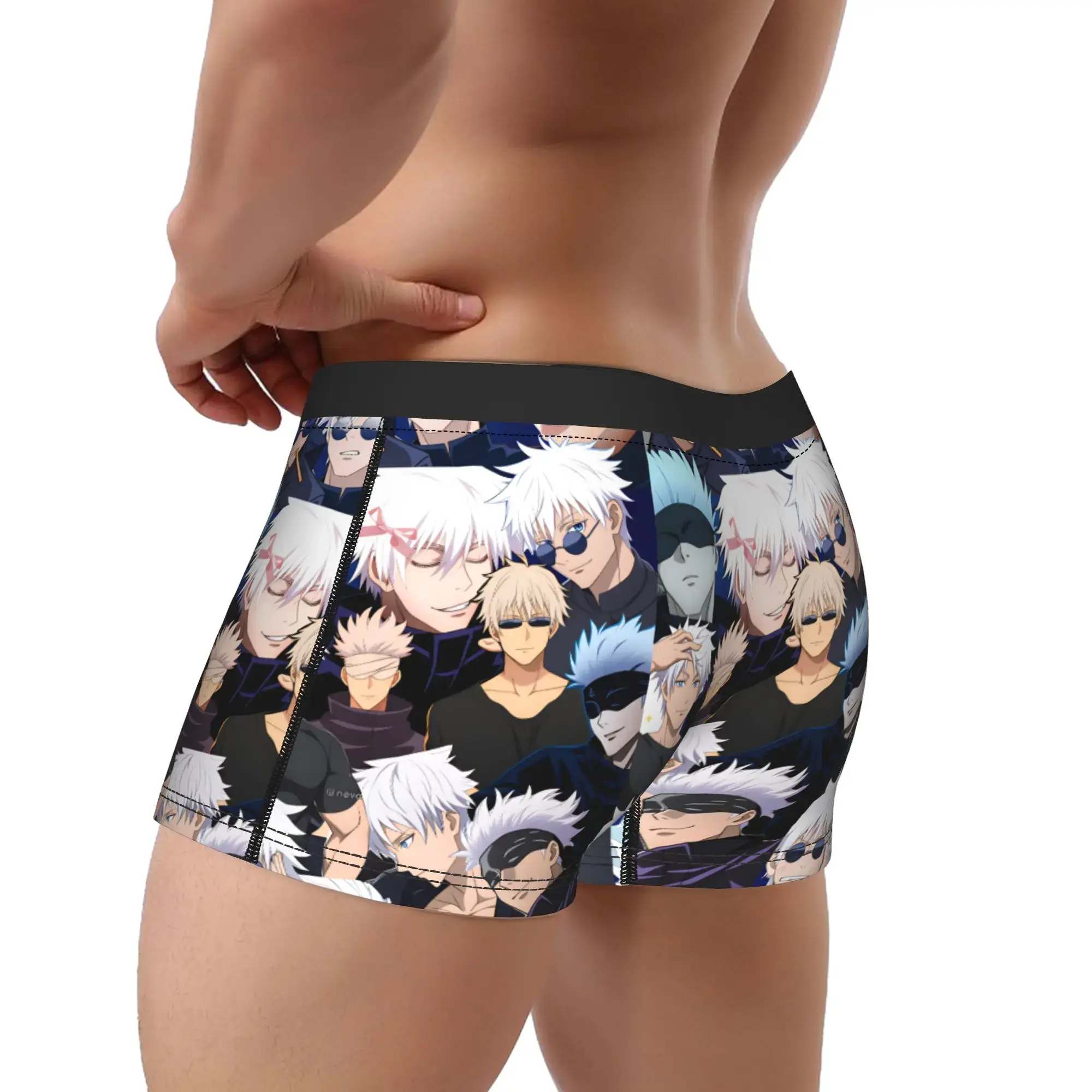 Satoru Gojo Jujutsus Underwear Males Panties Pattern Comfortable Boxer Shorts Quality Shorts Briefs Large Size