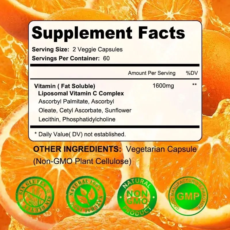Emotional Well-Being & Bone Health Support with Liposomal Vitamin C Cardiovascular & Adrenal Health