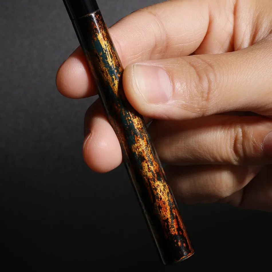 DS-02(HS) Kuas Rias Buatan Tangan Profesional Kuas Eye Shadow Besar Rambut Kambing Tupai Pinus Kuas Rias Gagang Pernis Mentah