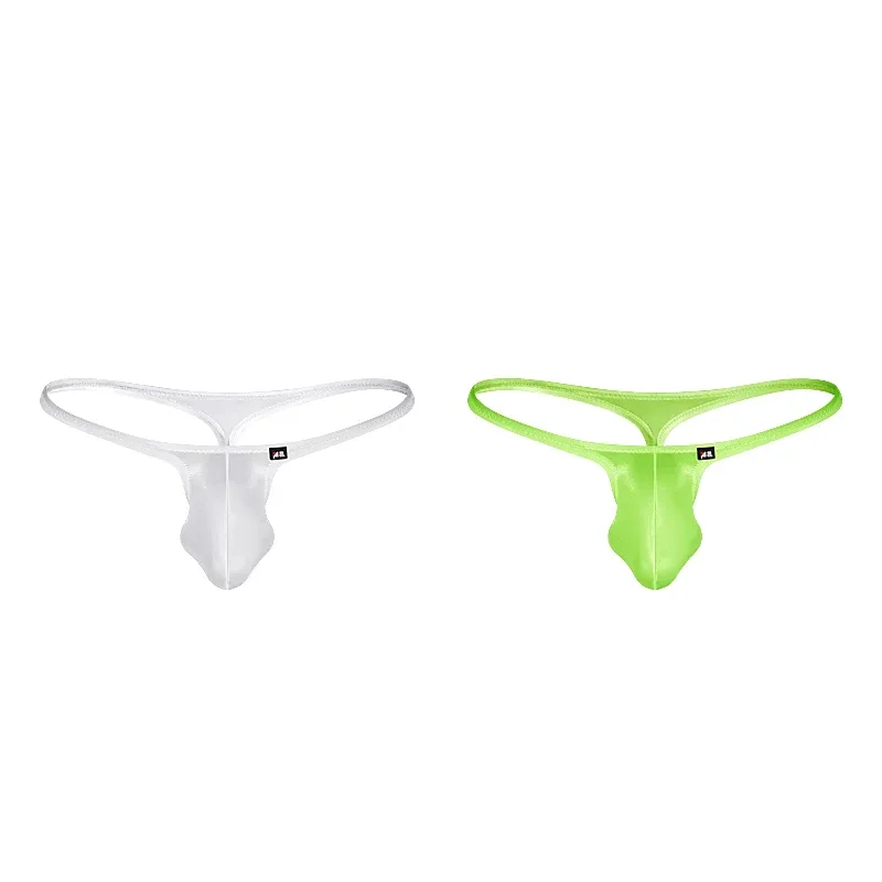 Men's Underwear Japanese Style Ultra-Thin Ice Silk Thong Low Waist Elastic Comfortable T-Back