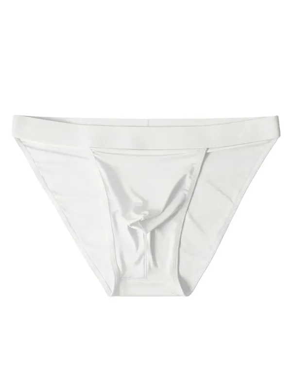 1 Piece Men's Sexy Ultra-Thin Ice Cool High Cut Briefs, Breathable Soft Stretchy Elastic Waistband Casual Daily Underwear