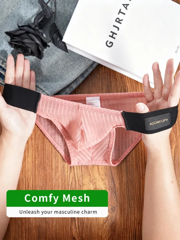 New Men's Silky Mercerized Briefs Quick‑Dry Breathable Lightweight Premium Texture Gym Workout Sports Male Underpants