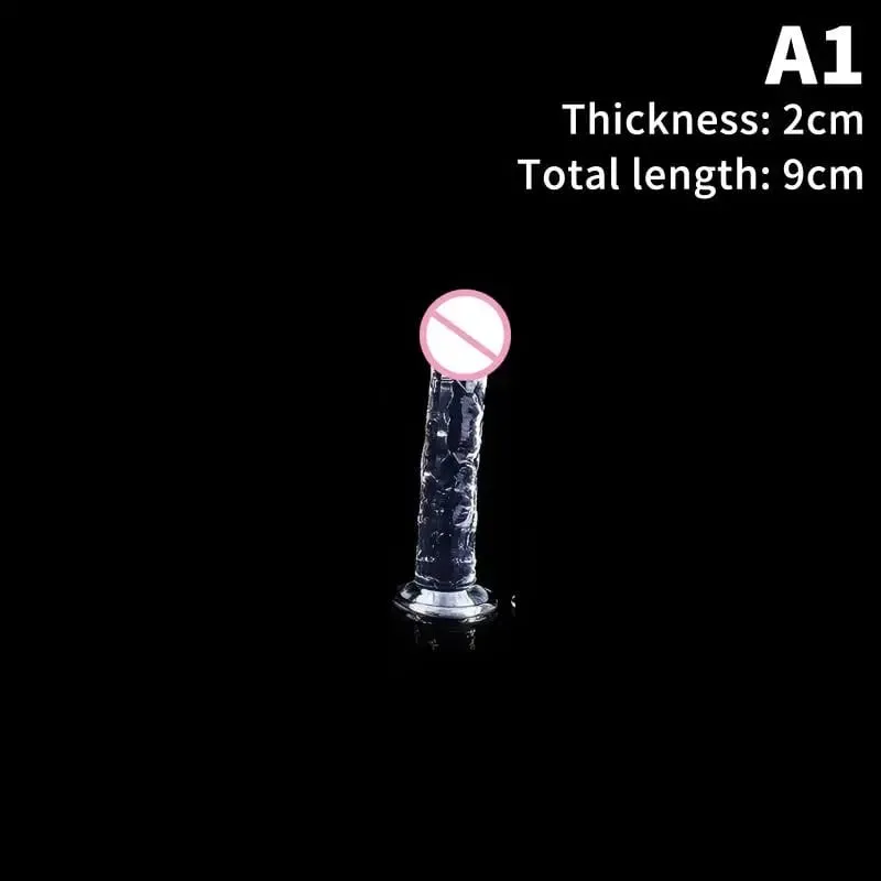 For Adult Sex Masturbator G Spot Realistic Dildo For Women TPE Beginner Clear Dildo With Strong Suction Cup Hands-Free Play