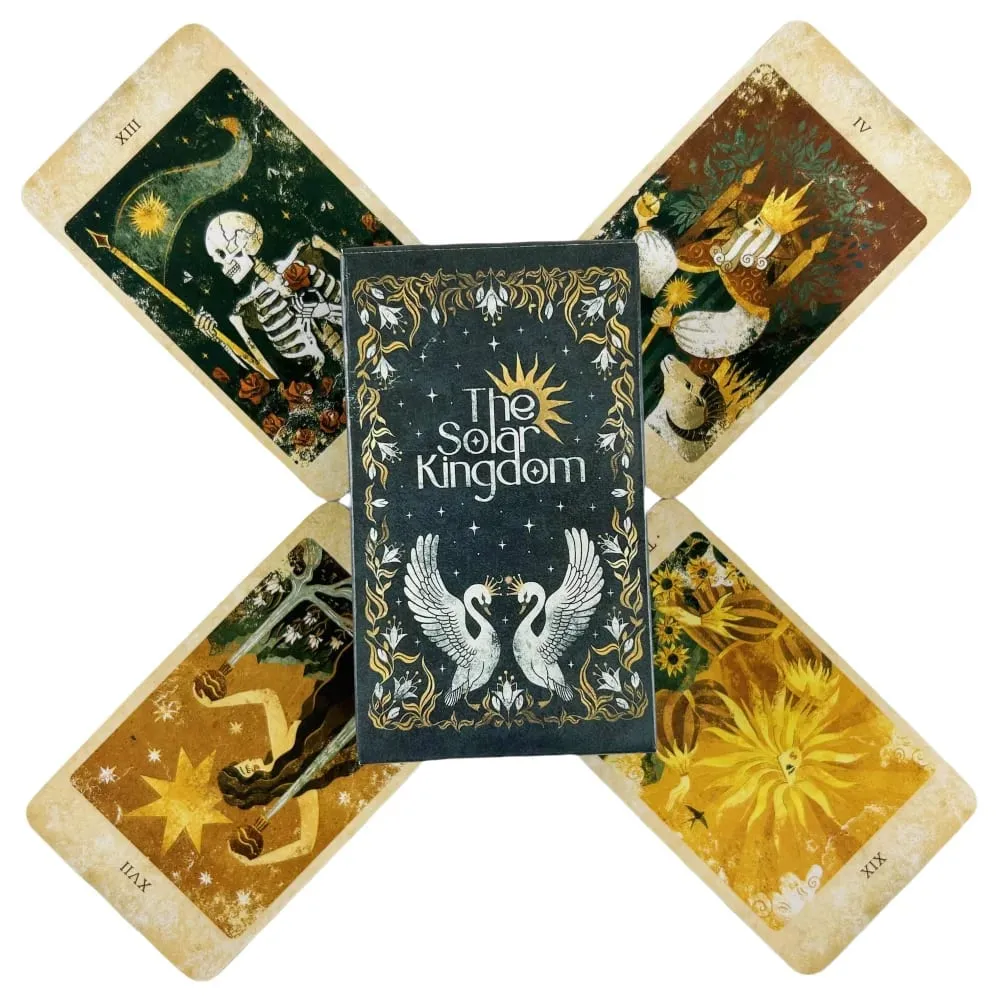 1/3/5 Pcs The Solar Kingdom Tarot Deck Oracle Set Divination English Versions Έκδοση Επιτραπέζιο παιχνίδι παίζοντας Χονδρική