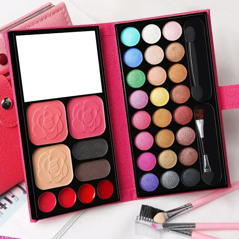 Eye Shadow Powder Blush Lipstick Lasting Cosmetics Σετ μακιγιάζ με καθρέφτες για αρχάριους ταξιδιωτικούς φορητές παλέτες 33 χρωμάτων