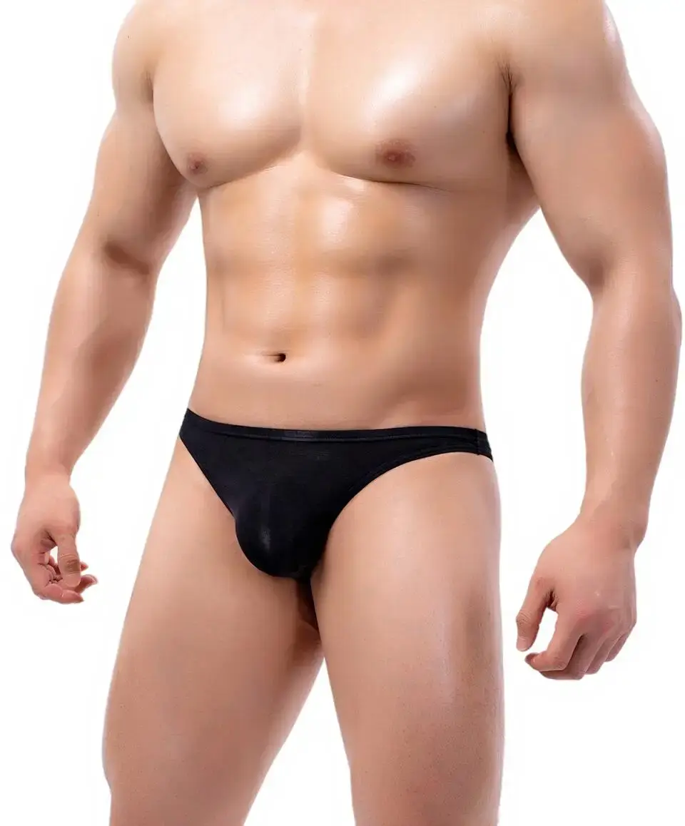 Mens Briefs Low waist Sexy Underwear Briefs for Man Nylon Underpants Briefs Bikini Thongs Male Panties