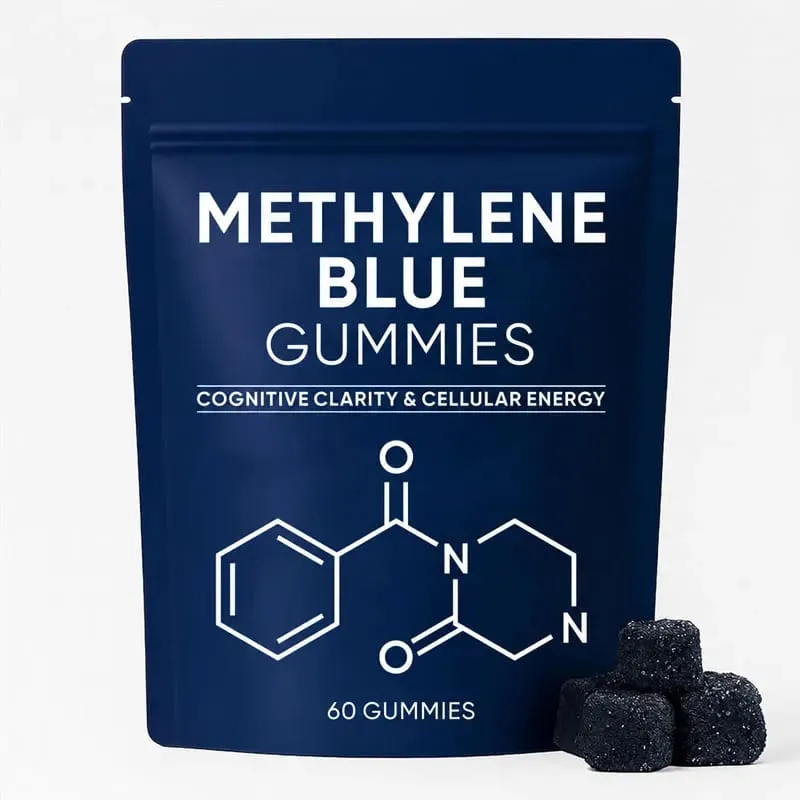 Methylene Blue Compound Gummies 5mg 30/60 Ct Blueberry Flavor para sa Sustained Energy Mental Clarity at Mood Cellular Support