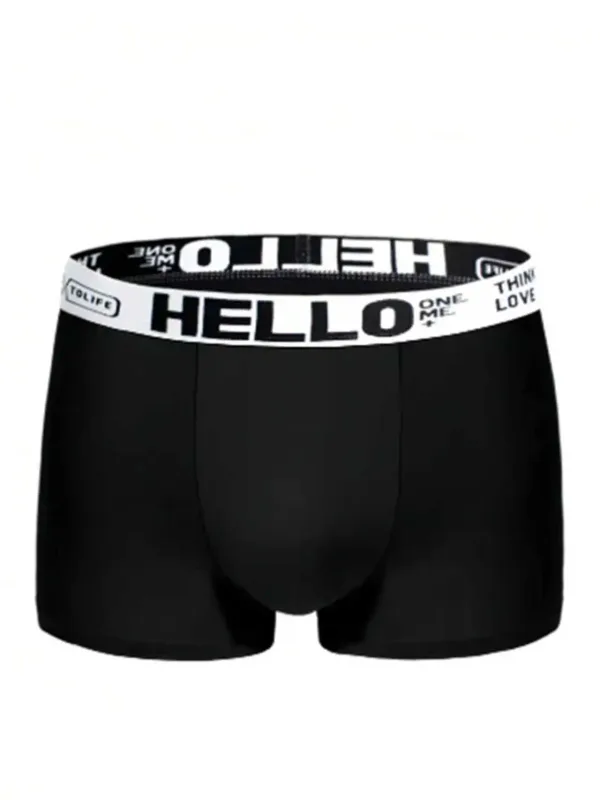 Men's Milk Silk Boxer Briefs Random 5-Pack Seamless Breathable Quick Dry with Stay-Put Waistband Comfort Underwear Set
