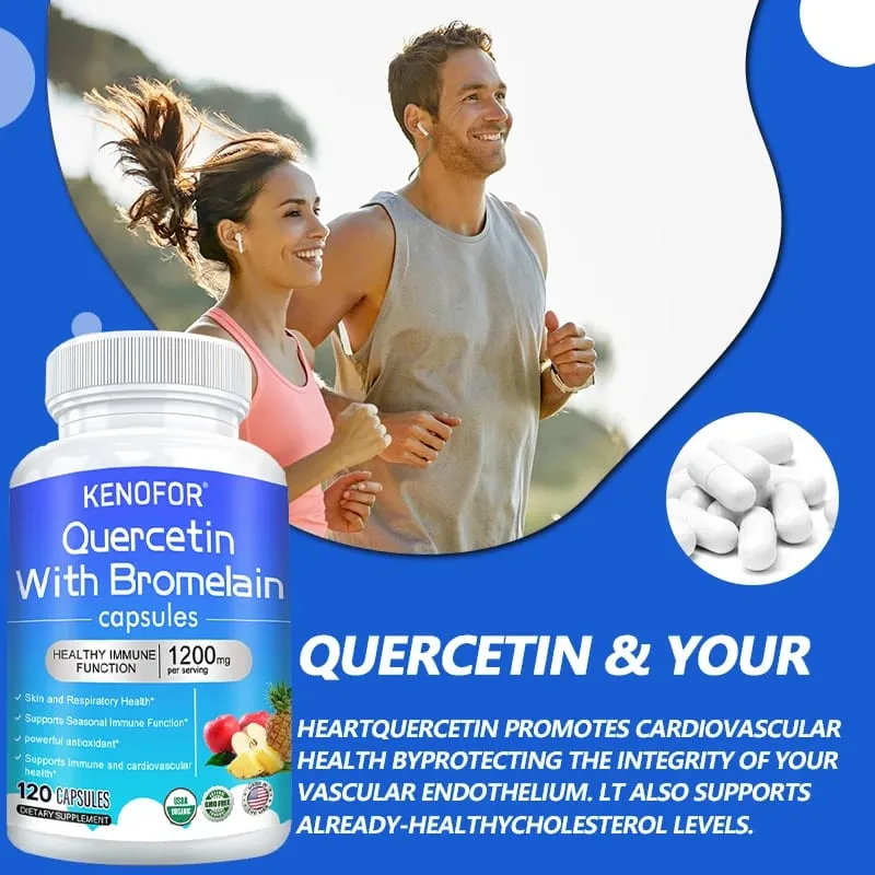 Bromelain Capsules- with Quercetin Zinc Extract Improves Digestion Joint Health Nutrient Absorption Immune Support