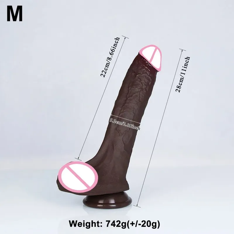 Realistic Soft Big Black Dildo Double Silicone Suction Cup Penis Female Vaginal Masturbation Cock Woman Man Anal Adult Sex Toy