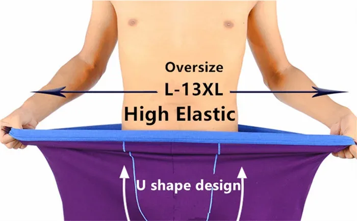 Man Underwear High Waist Cotton Loose 200KG Plus Size 10XL 12XL 13XL Boxers Male Elastic Oversized Red Blue Underpants Pantie