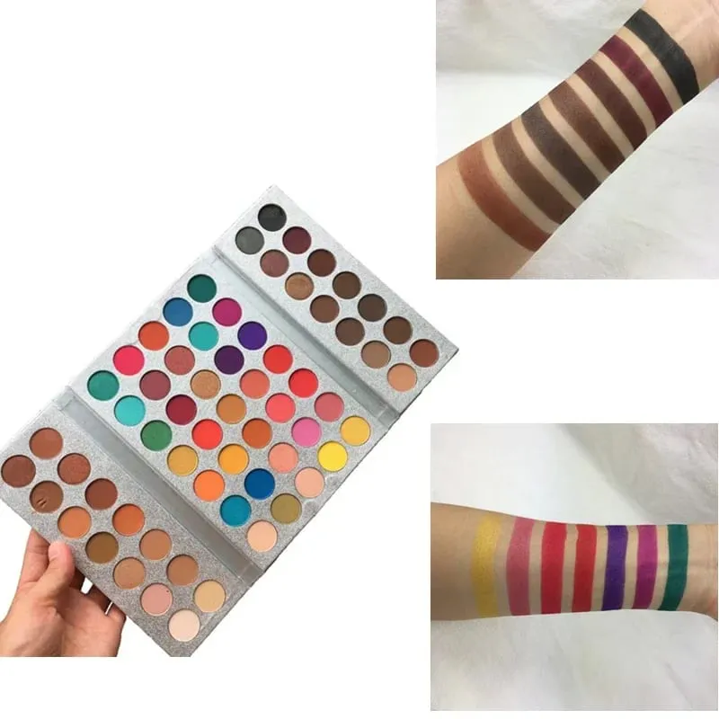 63 Χρώματα Glitter Eyeshadow Palette Matte Eye Shadow Waterproof Shimmer pigment Nude Make Up νέο σετ σκιών ματιών παλέτα καλλυντικών
