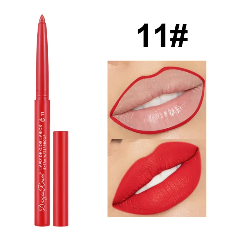 Lip Liner Αδιάβροχο μακράς διαρκείας Hook Line Lip Pencil Matte Beginner Automatic Lip Liner Bean Ενυδατικό Αντικολλητικό Cup Lips