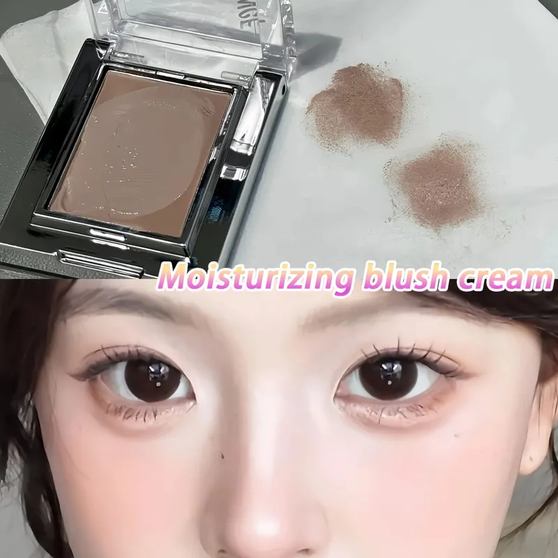 Herorange Misty Matte Cream Blush with Makeup Brush Set Low Saturation Matte Texture Brighten Skin Create γοητευτικές εμφανίσεις μακιγιάζ
