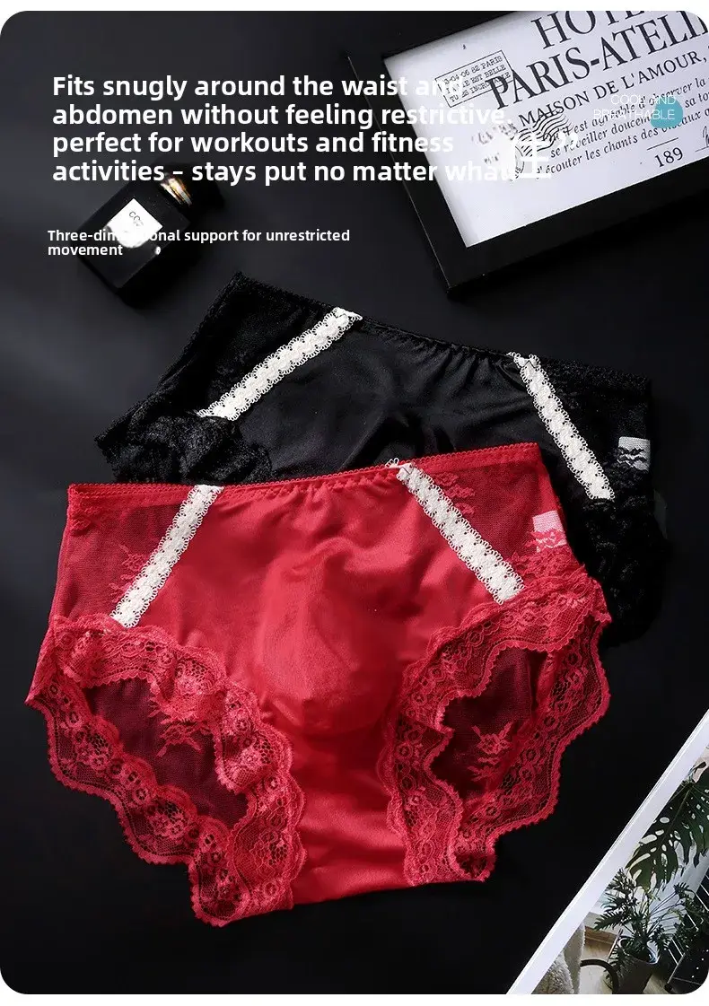 Hot Sale Leopard Print Mens Sexy Briefs 3D Bulge Pouch Low Rise Transparent Waistband Lace Comfort Breathable Seamless Underwear