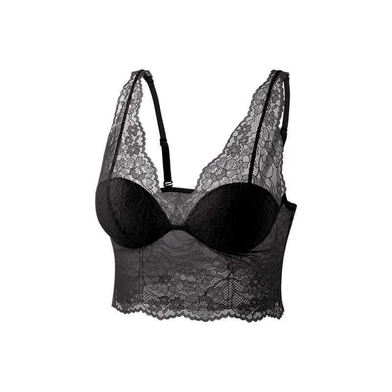 Birdtree selyembélés női elegáns melltartó rövid szett puha vezeték nélküli csipke légáteresztő bralette 2026 nyári új fehérnemű A65325JF