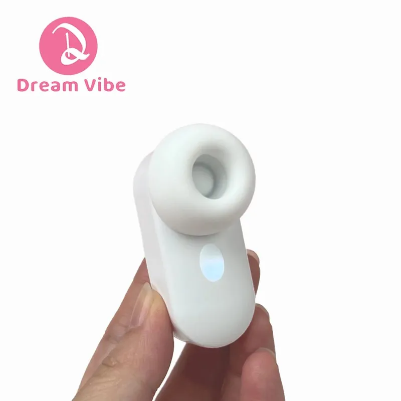 Dream Vibe Echo 2-in-1 מיני אוזניות פראייר בצורת צהוב הקשה ויניקה ויברטור צעצוע מין אישה פטמת קליטורי לעיסוי