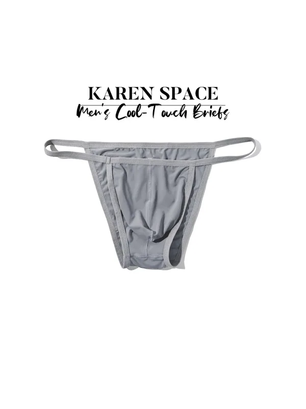 1PC Men's Sexy Low-Waist Briefs with Large Pouch Single Color Thin Belt Comfortable Thin Design for Summer Pure Color Underwear