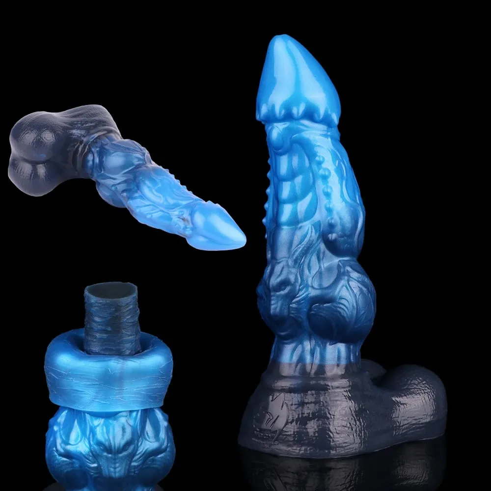 Monster Dragon Cock Πρωκτικό Dildos Διπλό Επίπεδο πέους Κολπικός Αυνανιστής Αυνανισμός Παιχνίδια σεξ σιλικόνης για ενήλικες γυναίκες Άνδρες που φλερτάρουν