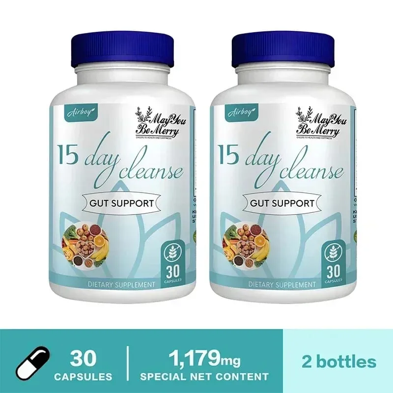 15 Day Cleanse - Intestinal Cleansing Detoxification Relieves Bloating Promotes Digestion Metabolism and Weight Management