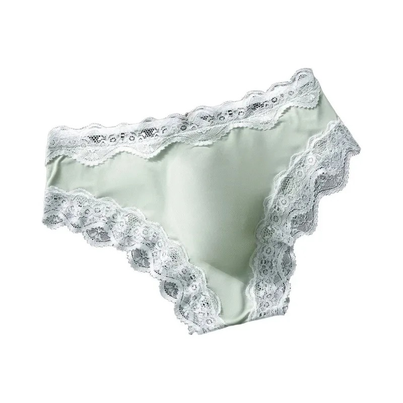 Men Panties For Men Lace Trim Briefs Breathable High Elastic 3D Convex Pouch Underpant Sexy Thin See Through Underwear