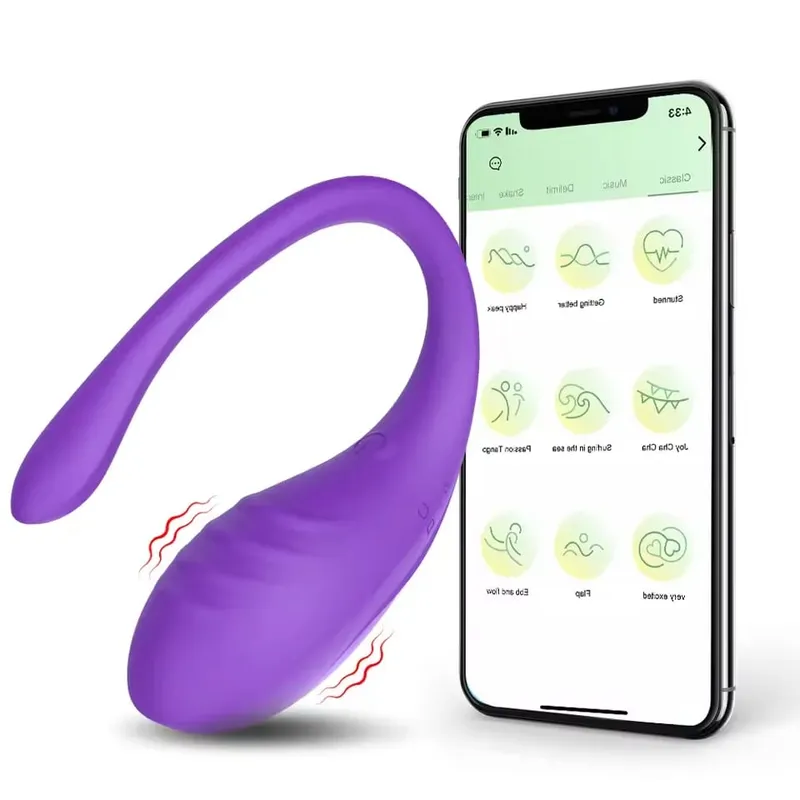 רטט ביצה לנשים לביש בקרת אפליקציה אלחוטית G Spot ממריץ נרתיקי אנאלי לעיסוי צעצוע מין לזוגות