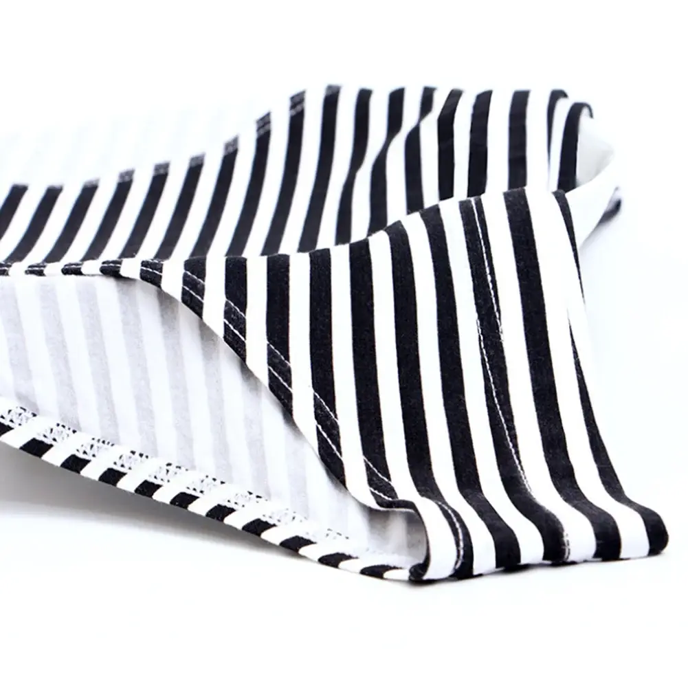 Men Stripe Briefs High Stretchy Soft No Pouch Narrow Side Sissy Underwear Pantie Breathable Daily Wear Triangle Panties