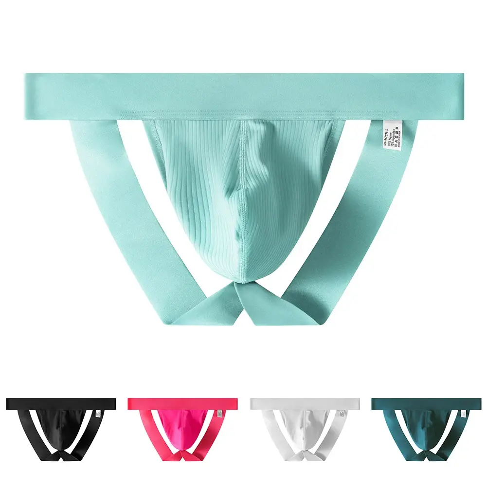 Men's Sexy Briefs Underwear Boxers Ice Silk Underwear Pouch Panties Low Waist Shorts Pants Open Butt Underpants