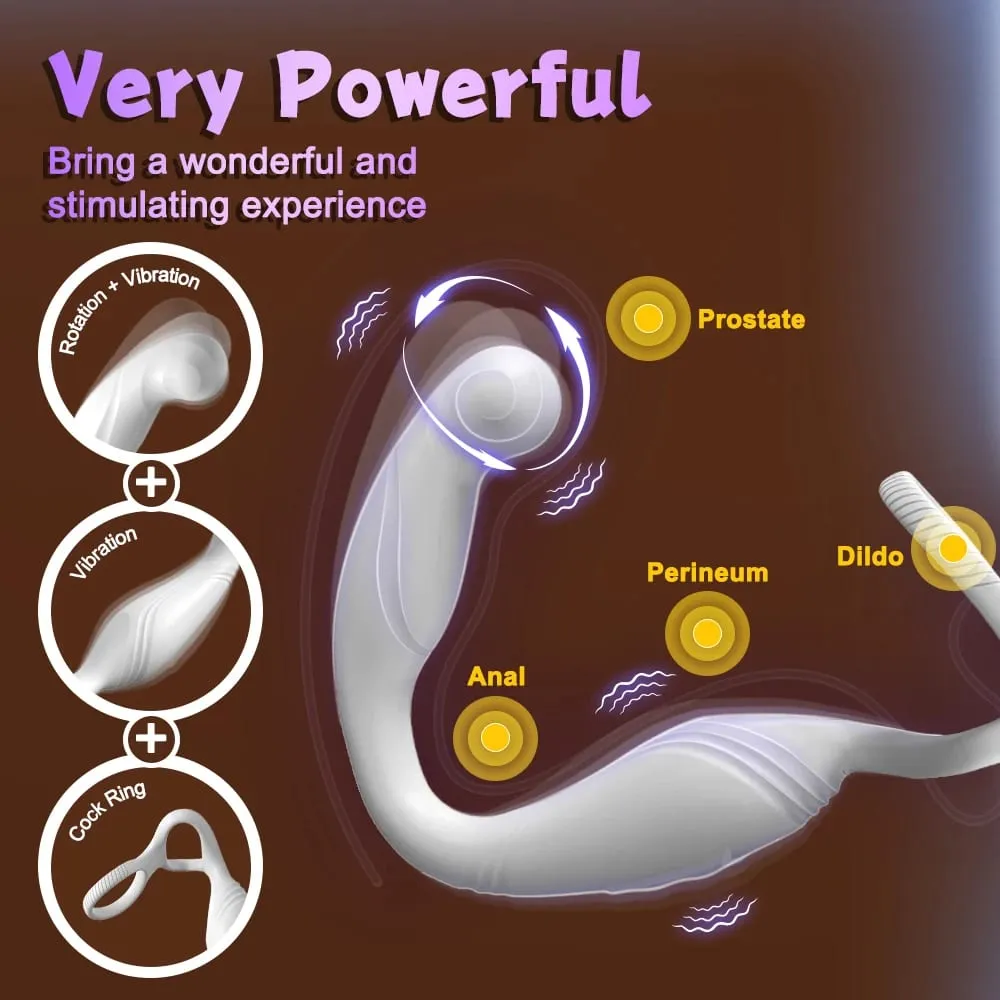 Penis Ring Cock Rings App Control Vibrator for Men Prostate Massager Dual Anal Vibrating Butt Plug Anal Sex Toy for Men