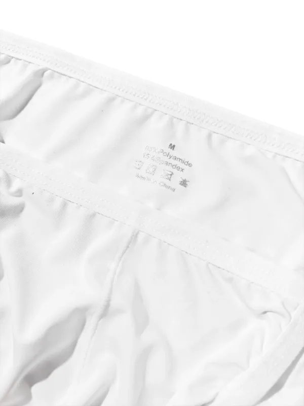 1PC Men's Sexy Low-Waist Briefs with Large Pouch Single Color Thin Belt Comfortable Thin Design for Summer Pure Color Underwear