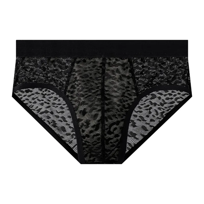 1/3PCS Summer Sexy Perspective Breathable Men's Panties Smooth Ice Silk Quick-dry Men's Briefs High Elastic Ultra-thin Underwear