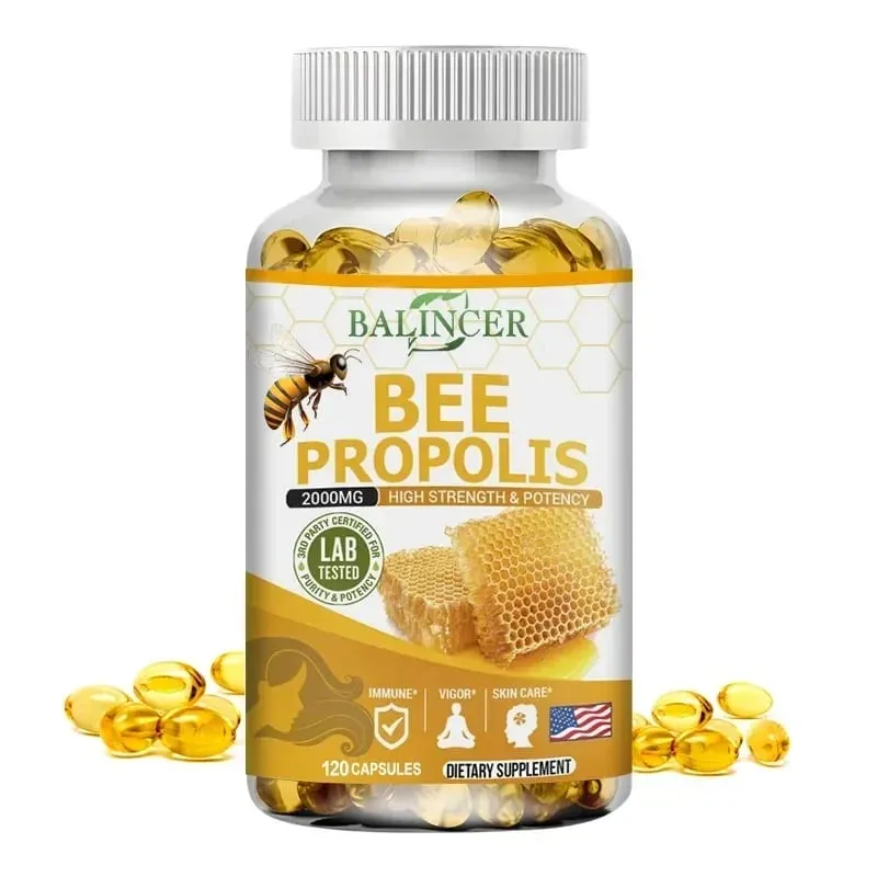 Natural Bee Propolis Capsules - Pinapaginhawa ang Pananakit at Paninigas ng Kasukasuan Nagtataguyod ng Kalusugan ng Buto para sa Immunity at Anti-oxidation