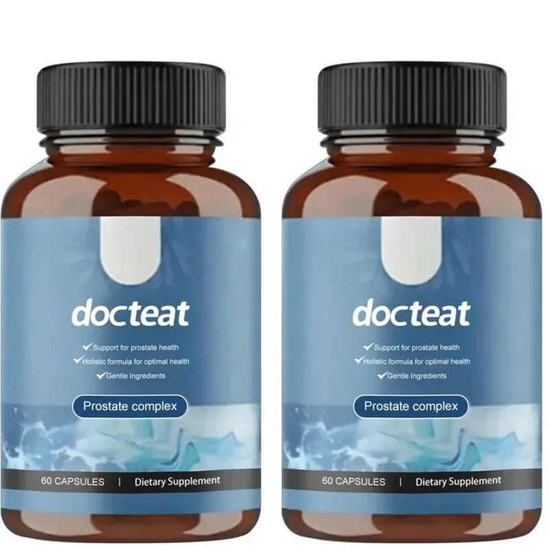 Docteat Prostate Complex Capsules Support Prostate Health and Urine Flow with Herbal Saw Palmetto and Pygeum 60 Capsules