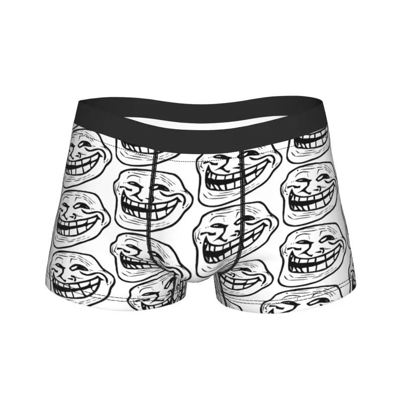 Rage Comic Trollfac Trunk Funny Anime Pouch Underwear Hot Sale Corak Boxer Brief Selesa Lelaki Seluar Dalam Plus Saiz