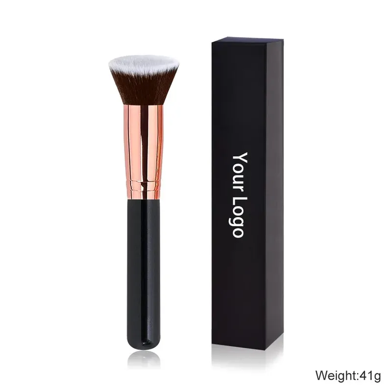 Gratis Label Pribadi Kuas Rias Foundation Loose Powder Concealer Blending Brush Pink Alat Rias Kecantikan Grosir Massal 10pcs