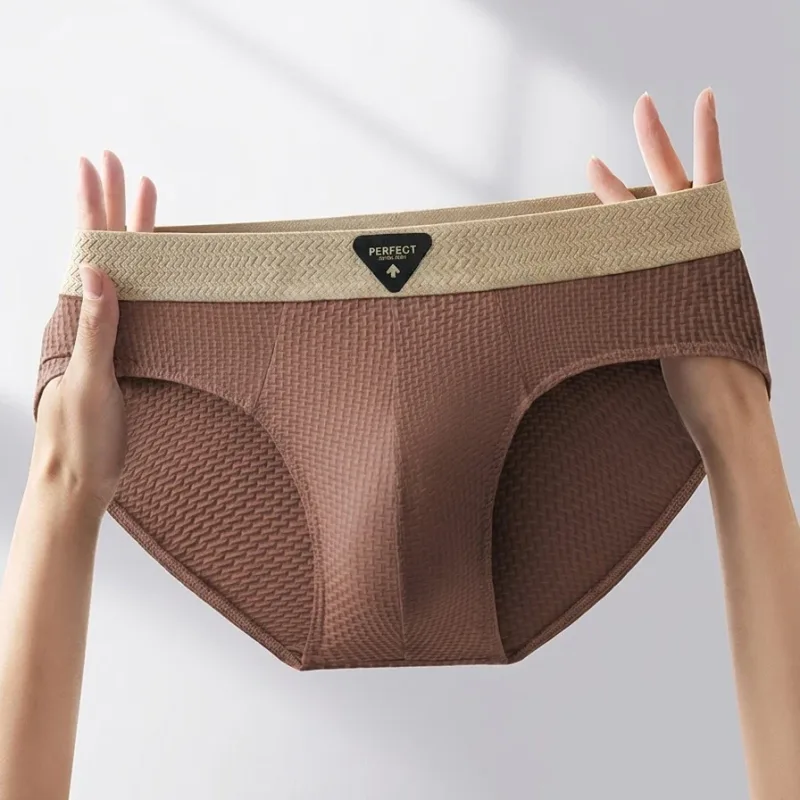 1Pcs Briefs Men Underwear Sexy Lingerie Male Panties Nylon Solid Underpants Breathable Cueca Causal Calcinha Wholesale Lots