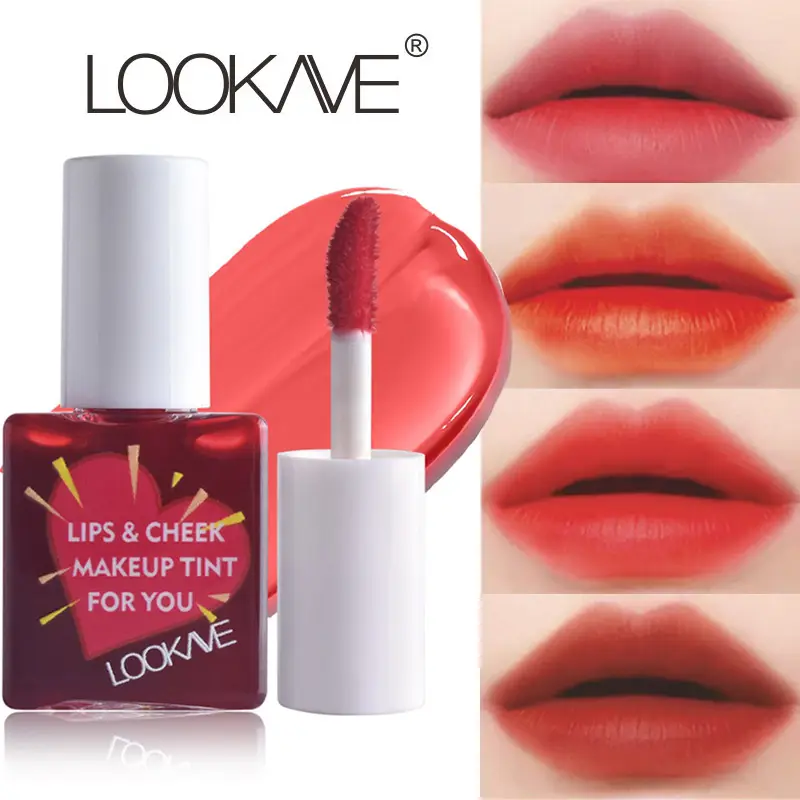 Lip Cheek Water Tint Matte Lip Stain Ενυδατικό Fruit Liquid Lipstick Blush 6 Χρώμα Lip Gloss Αδιάβροχα Καλλυντικά μακράς διαρκείας