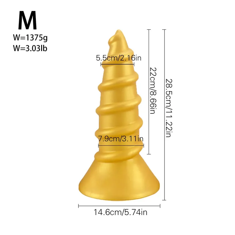 Huge Anal Plug Anal Training Dilator Big Dildo Ass Long Screw Butt Plug Large Gay Sex Toy for Women Men Prostate Massage 18